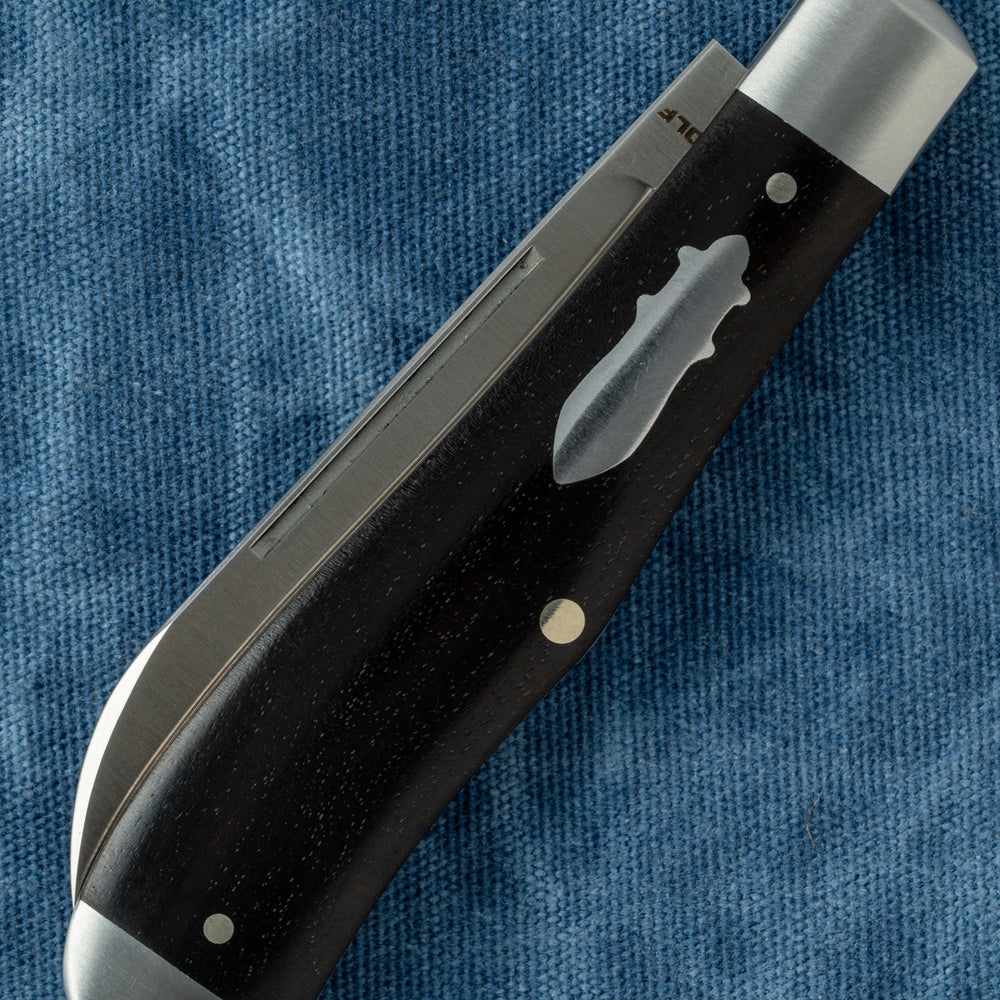 JACK WOLF KNIVES EUREKA - EBONY WOOD