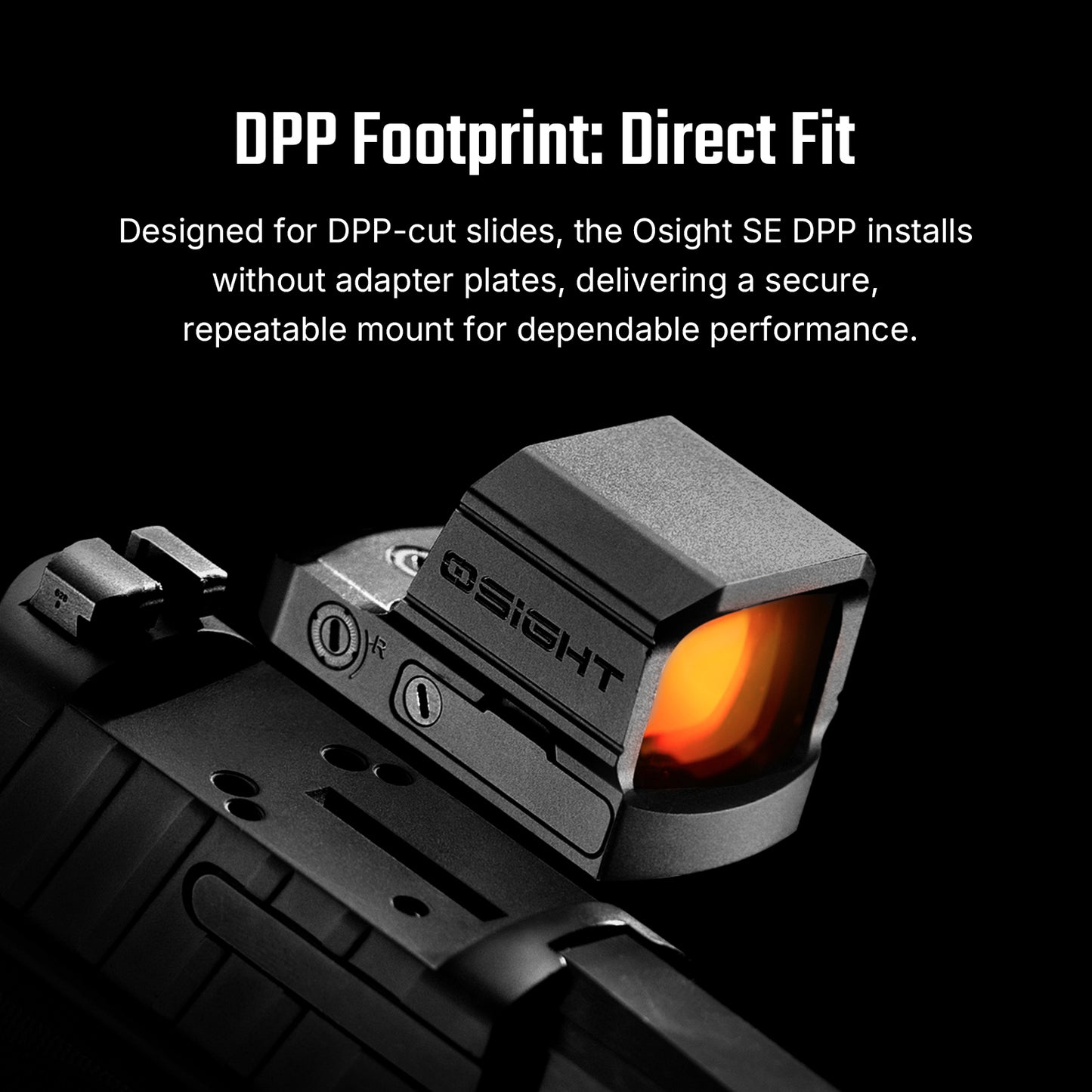 Osight SE DPP Footprint Enclosed Emitter Red Dot Sight with Multi-Reticle System