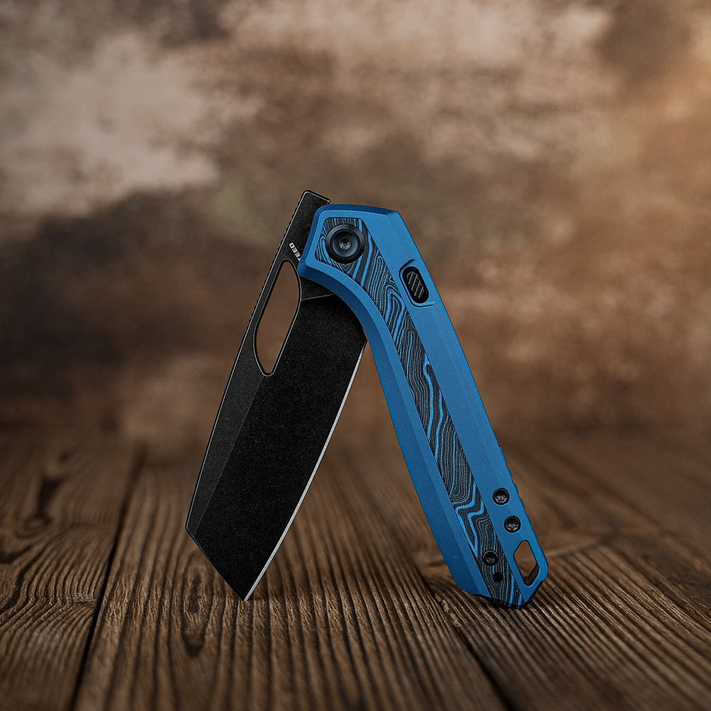 VOSTEED Kroc 329 -Top Liner Lock (3.29" S35VN Blade & Aluminum & Topo G10 Handle) - A1811