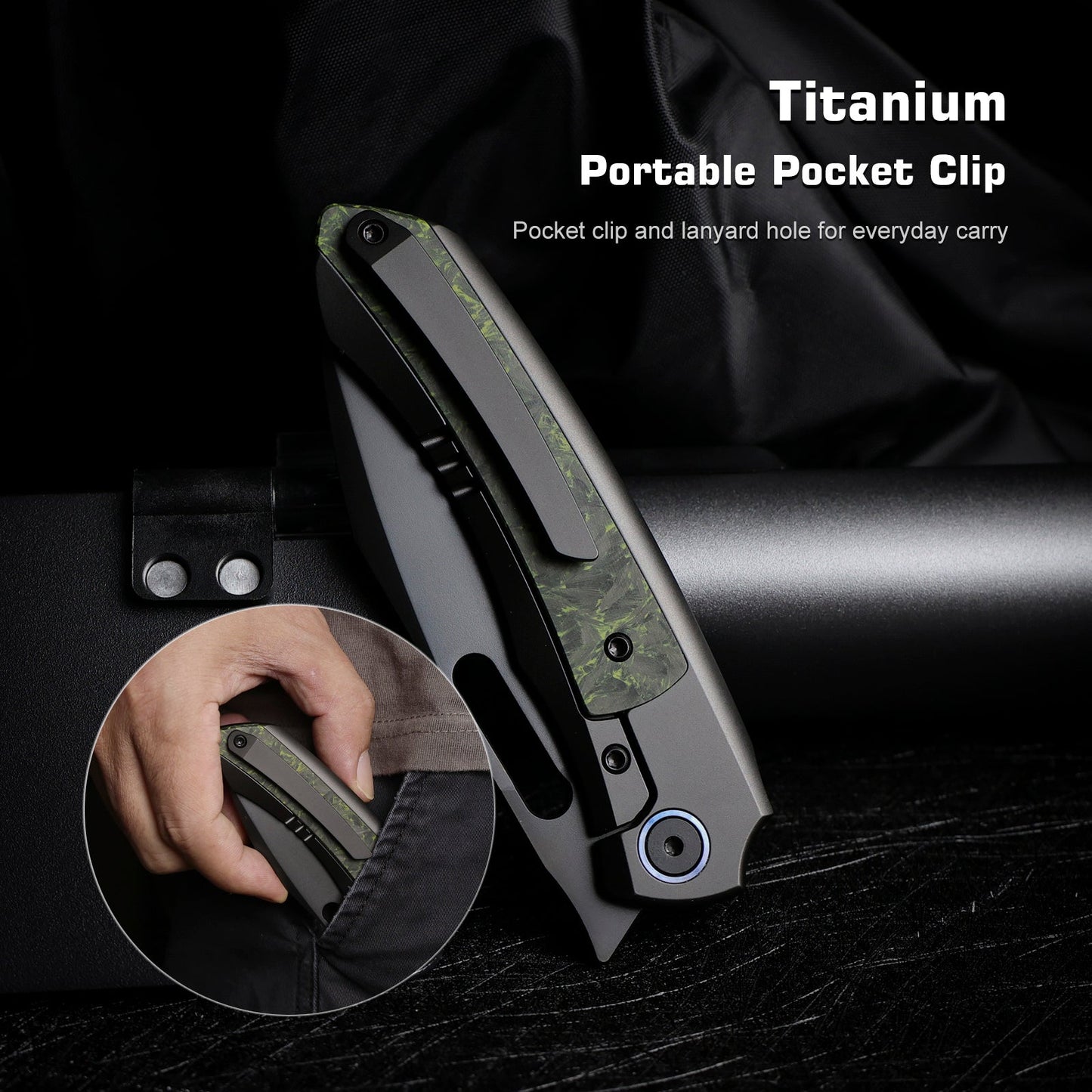 REMETTE RT-Orca Knife Button+Frame Lock M390 Blade Titanium Handle Outdoor Camping Knives ORCALS