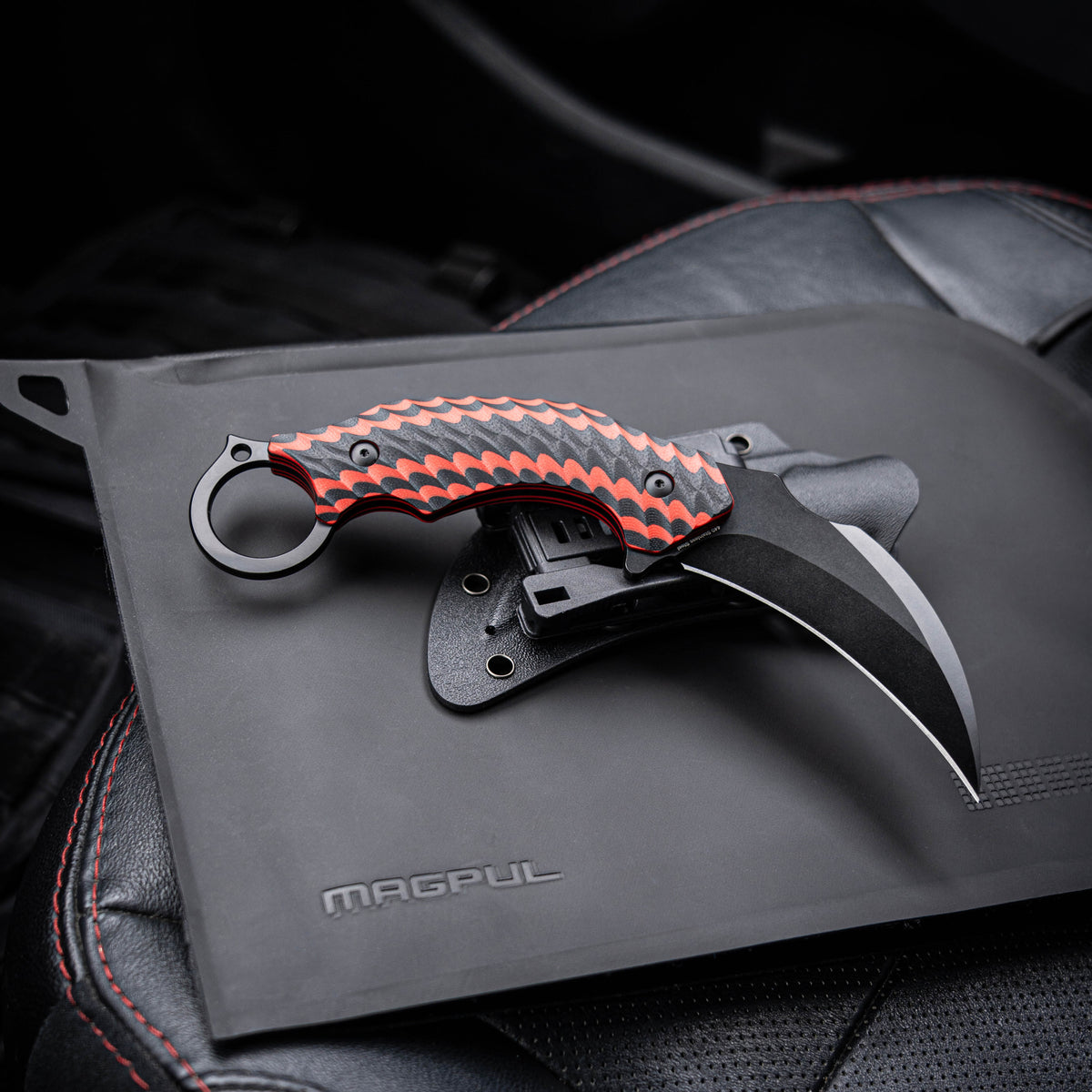 SKALLYWAG TACTICAL Deep 6 Karambit - Black/Red