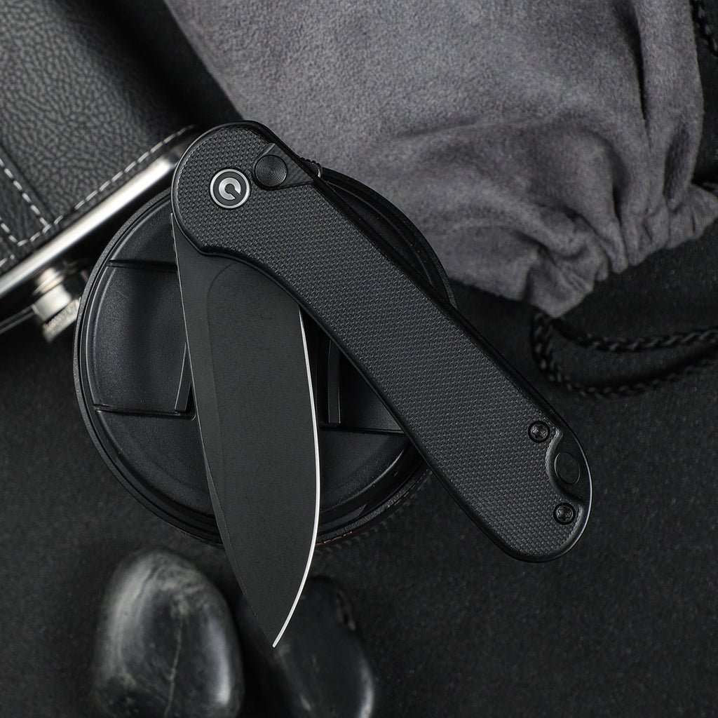 CIVIVI Button Lock Elementum II Flipper Knife G10 Handle (2.96" Nitro-V Blade) C18062P-1