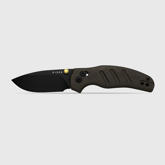 KIZER CUTLERY Sheepdog® C01C 2.9 CD | Kizer Clutch Lock™ | Richlite | Nitro-V | PVD Coating | KizerV™ 3488.29CDA2