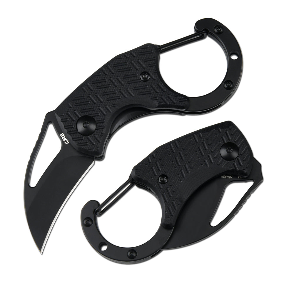 CJRB Anansi J1964 AR-RPM9 Steel Blade G10 Handle Folding Knives - Black G10 Handle/Black PVD Finish (J1964-BBK)