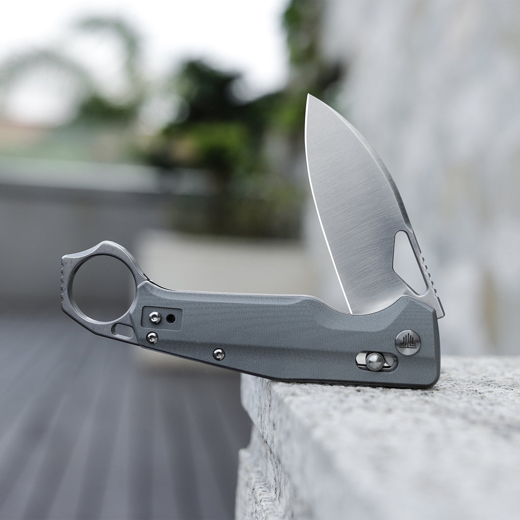 TRIVISA Sagitta-03g,Axis Lock Folding Pocket Knife,2.95" 14C28N Steel,G10 Handle