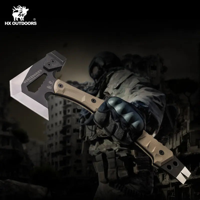 HX OUTDOORS GUARDIANS Hatchet | 13" Overall Length | 420 Blade | TAN G10 Handle