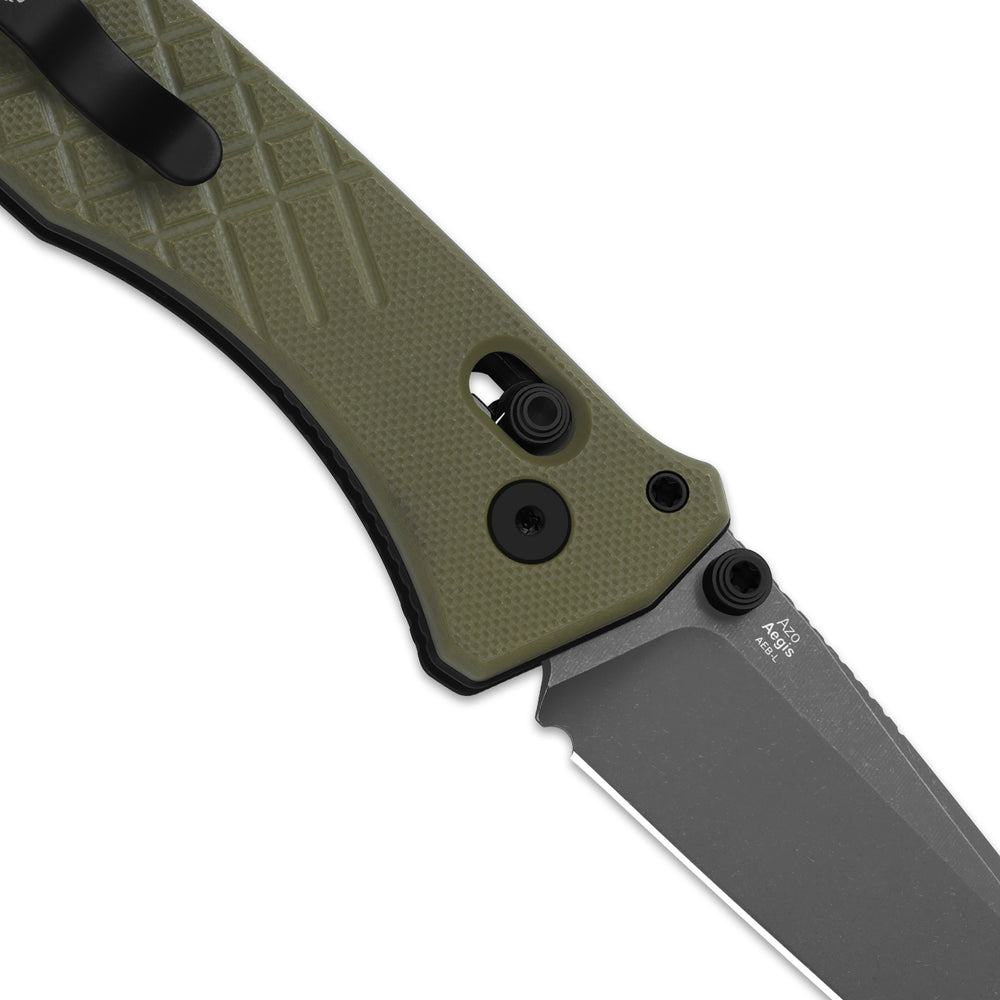 KIZER CUTLERY Aegis T | AEB-L | Green G10 | Rescue Hook & Glass Breaker