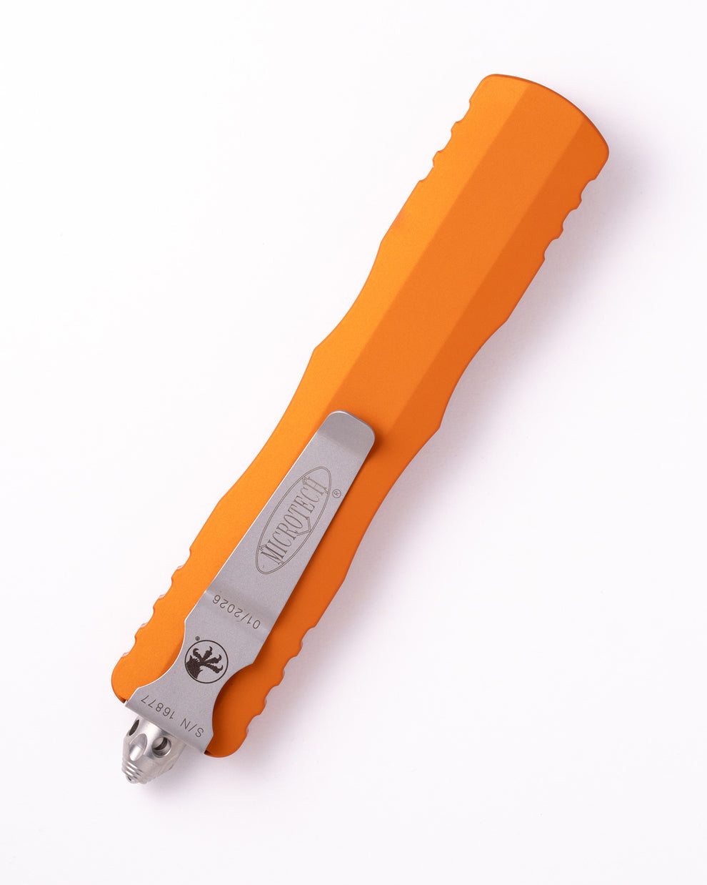 Microtech. DIRAC DELTA D/E STONEWASH STANDARD ORANGE TANGERINE (227-10OT)