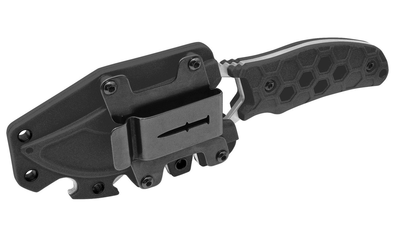 Camillus Comb Black Fixed Blade Knife