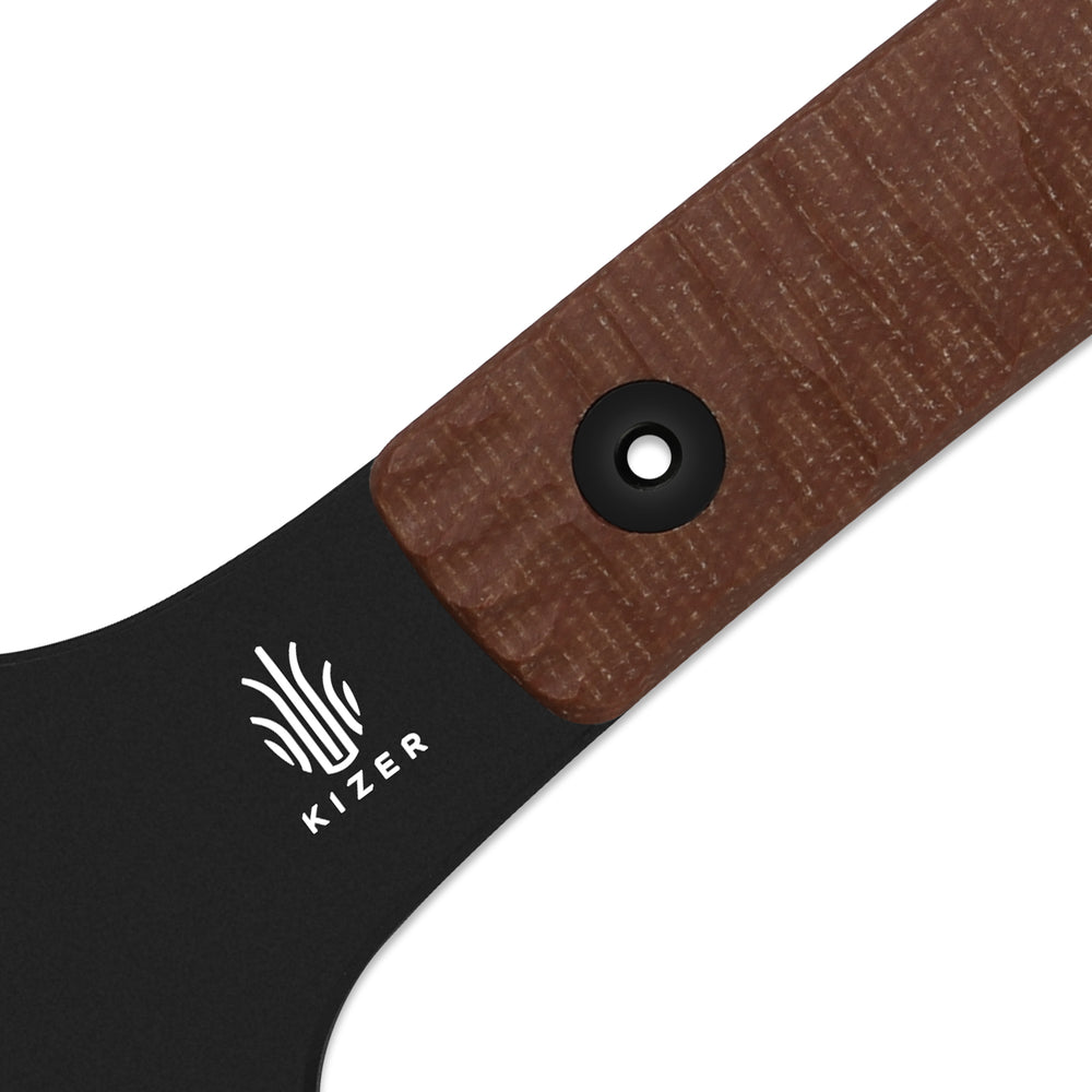 KIZER CUTLERY Urus | Lightweight Axe | 1095 | Black Coating | Micarta | Camping Outdoor Tool | KizerV™ 1073A1