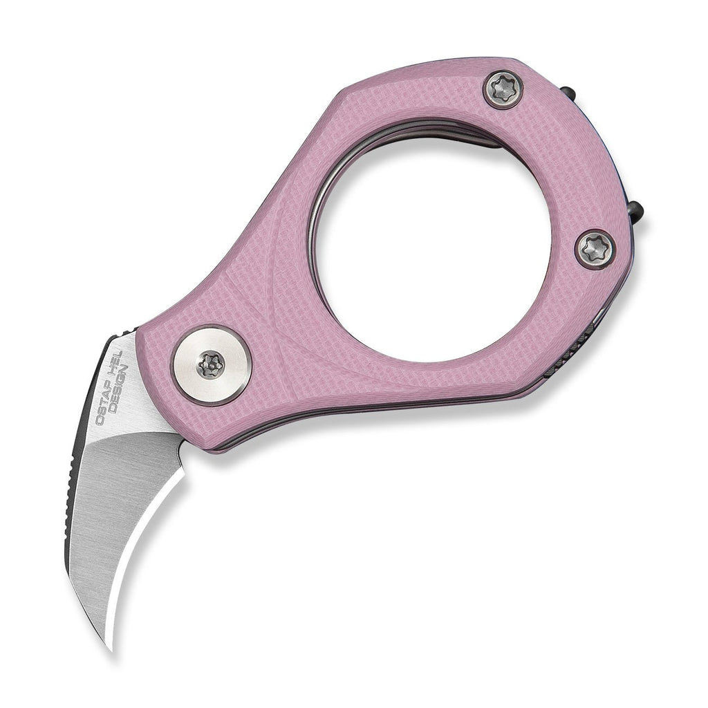 CIVIVI Pyrus Slip Joint Utility Knife Powder Pink G10 Handle (0.65" Satin Finished 14C28N Blade) C23038-5