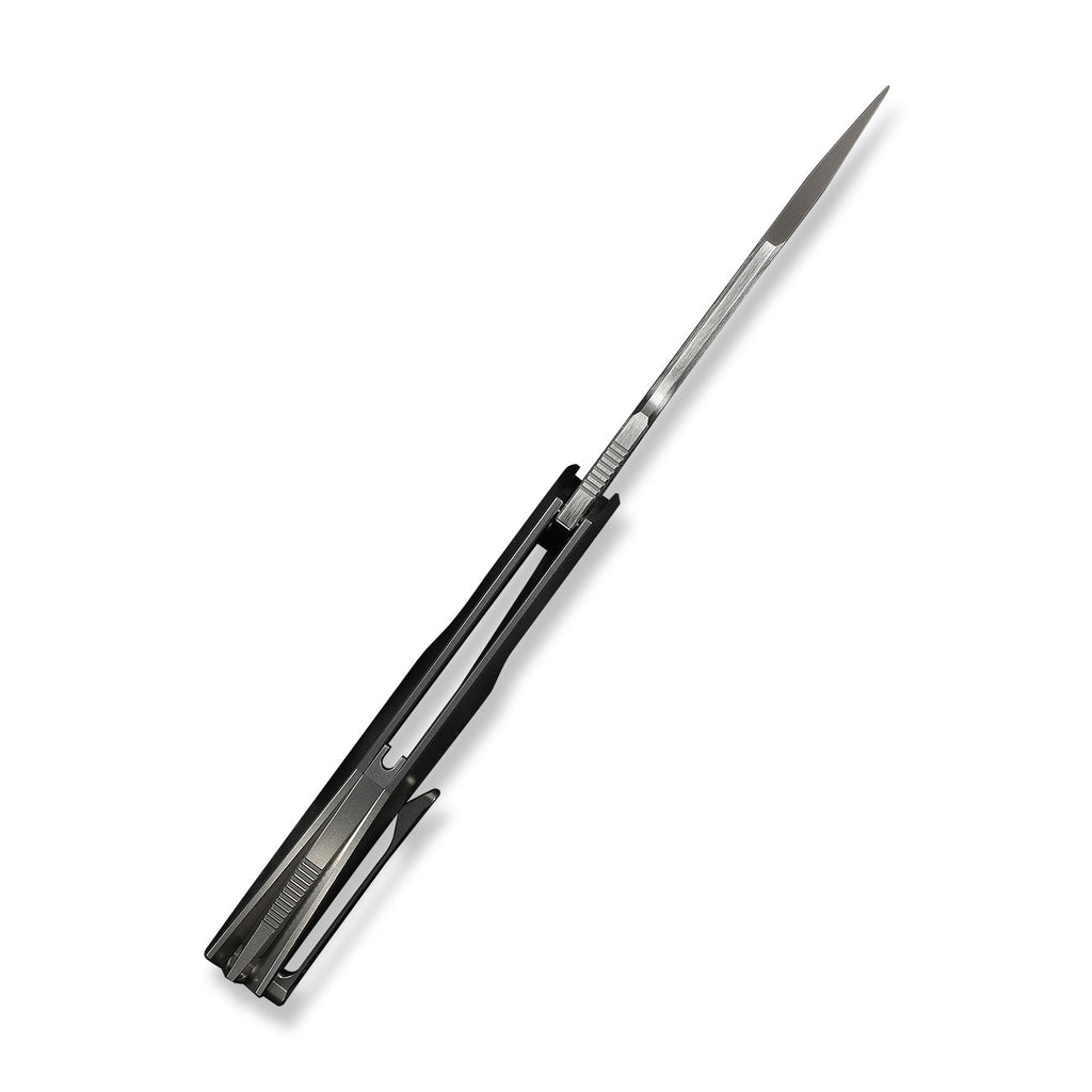 WEKNIFE Flight Line Flipper Knife Polished Bead Blasted Titanium Handle (3.81" Hand Rubbed Satin Bohler M390 Blade) WE23089-3