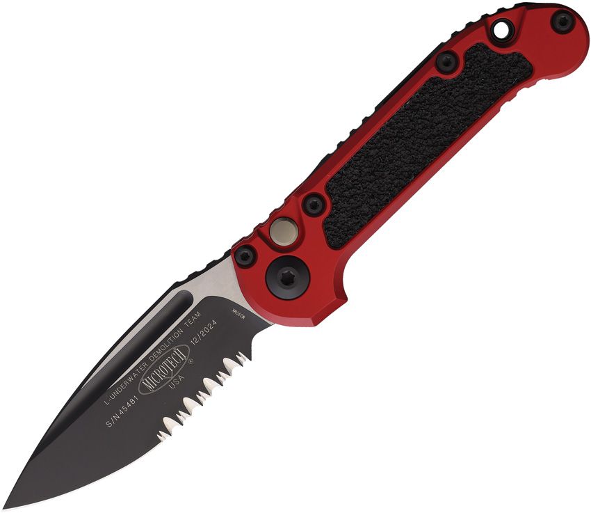 MICROTECH L.U.D.T.® Gen III S/E Black Partial Serrated Red (1135-2RD)