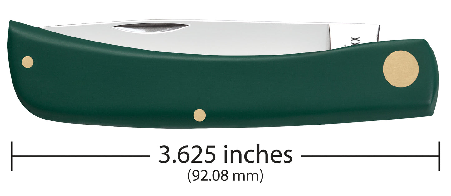 CASE CUTLERY Smooth Spruce Green Synthetic Sod Buster® Jr