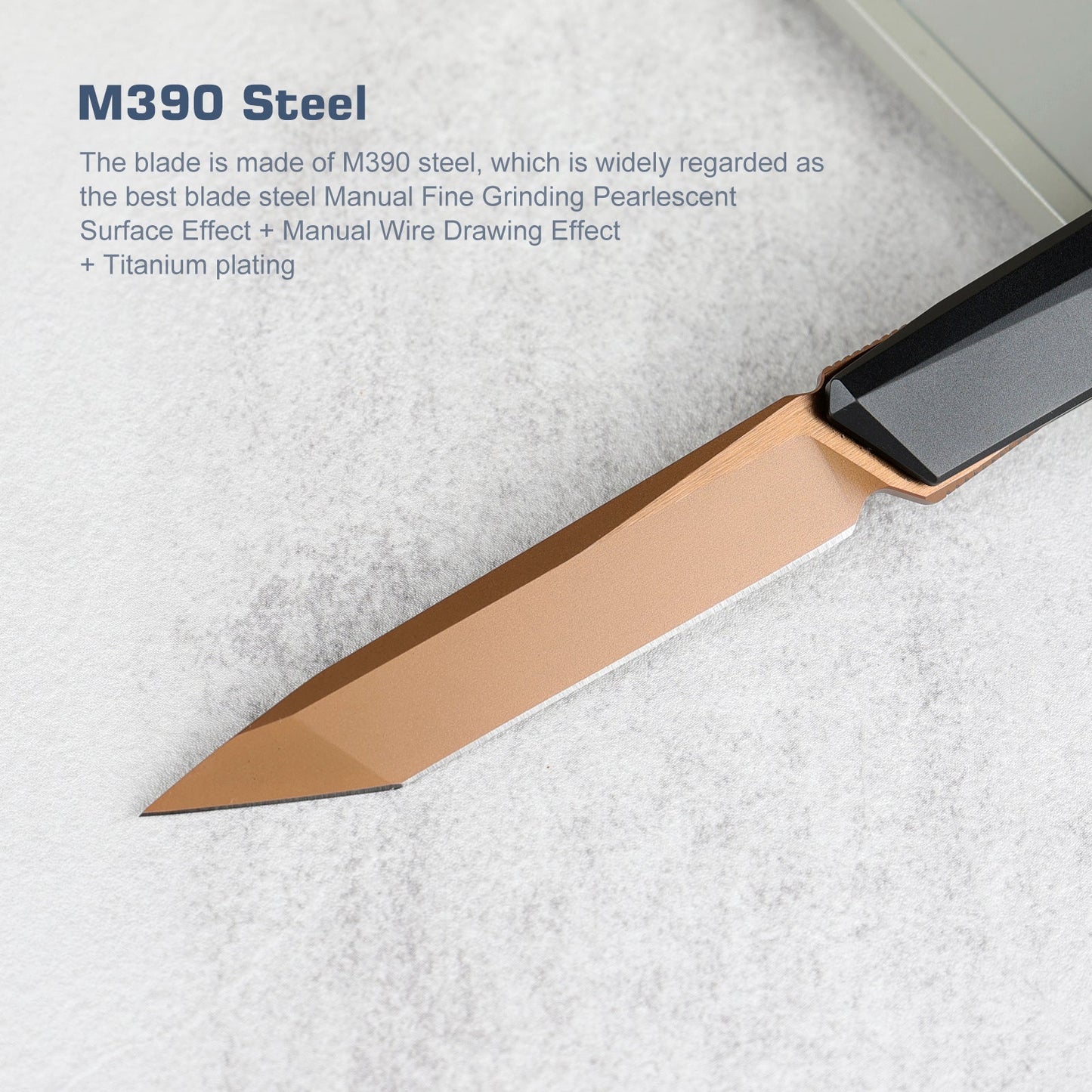REMETTE RT-ELIGO Knife M390 Blade Titanium Handle Double Detent Lock Folding Pocket EDC Knife EGB2
