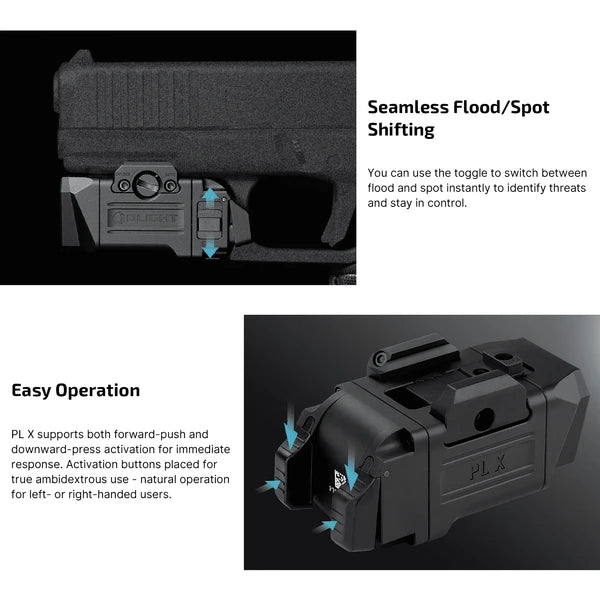 OLIGHT PL X Tactical Weapon Light 1,200 Lumens Dual Beams