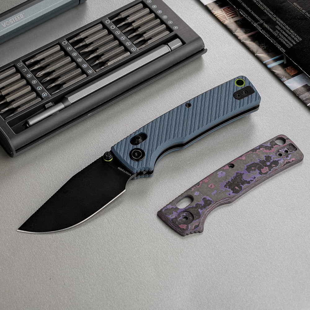 VOSTEED Porcupine ModSwap™ - Crossbar Lock Knife (3.08" 154CM Blade & G10 Handle) - A3102