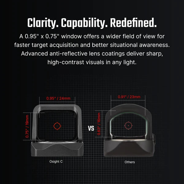 OLIGHT Osight C Open Reflex Optic with Replaceable Side-Loading Battery