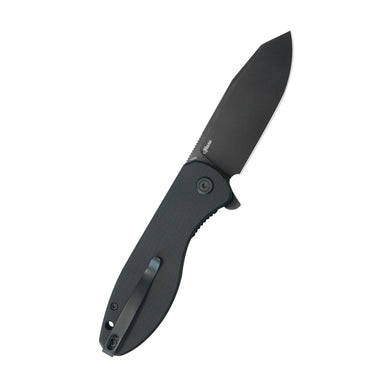 KUBEY Master Chief Outdoor Folding Pocket Knife Black G10 Handle 3.43" Blackwash 14C28N KU358N